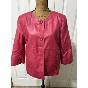 Erin London Faux Leather Jacket L